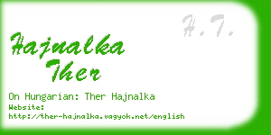 hajnalka ther business card